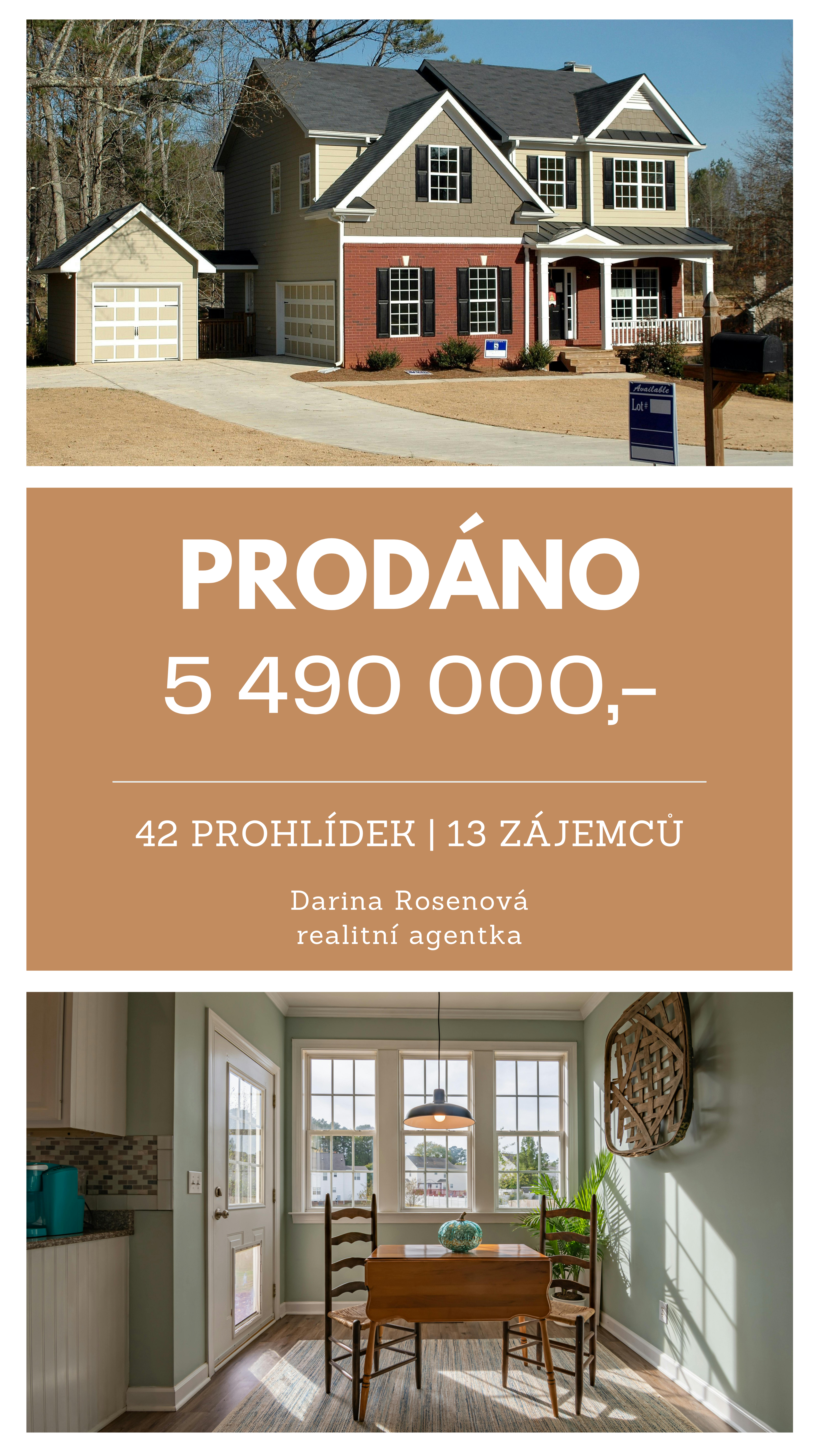 Blue White Just Sold Realtor Instagram Story
